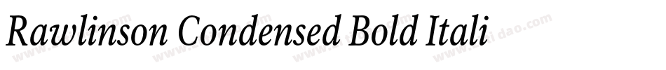 Rawlinson Condensed Bold Italic字体转换